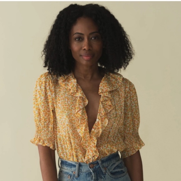 DOEN-Henry Top (Clementine Daisy) size Small - Picture 6 of 6